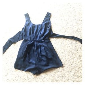 Navy Romper Papaya Small